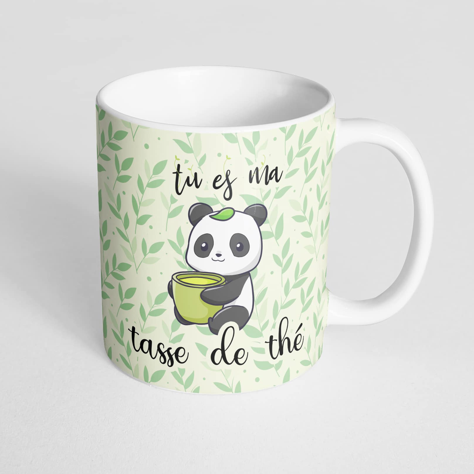 Mug avec panda marqué "tu es ma tasse de thé"
