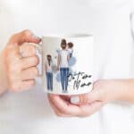 Mug représentant une maman et ses enfants marqué "On t'aime maman"