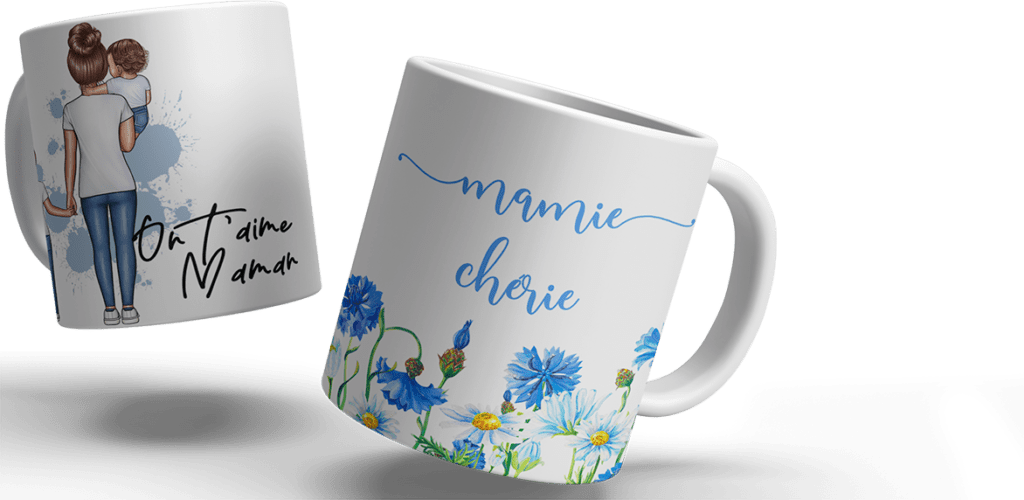 Deux mugs personnalisés