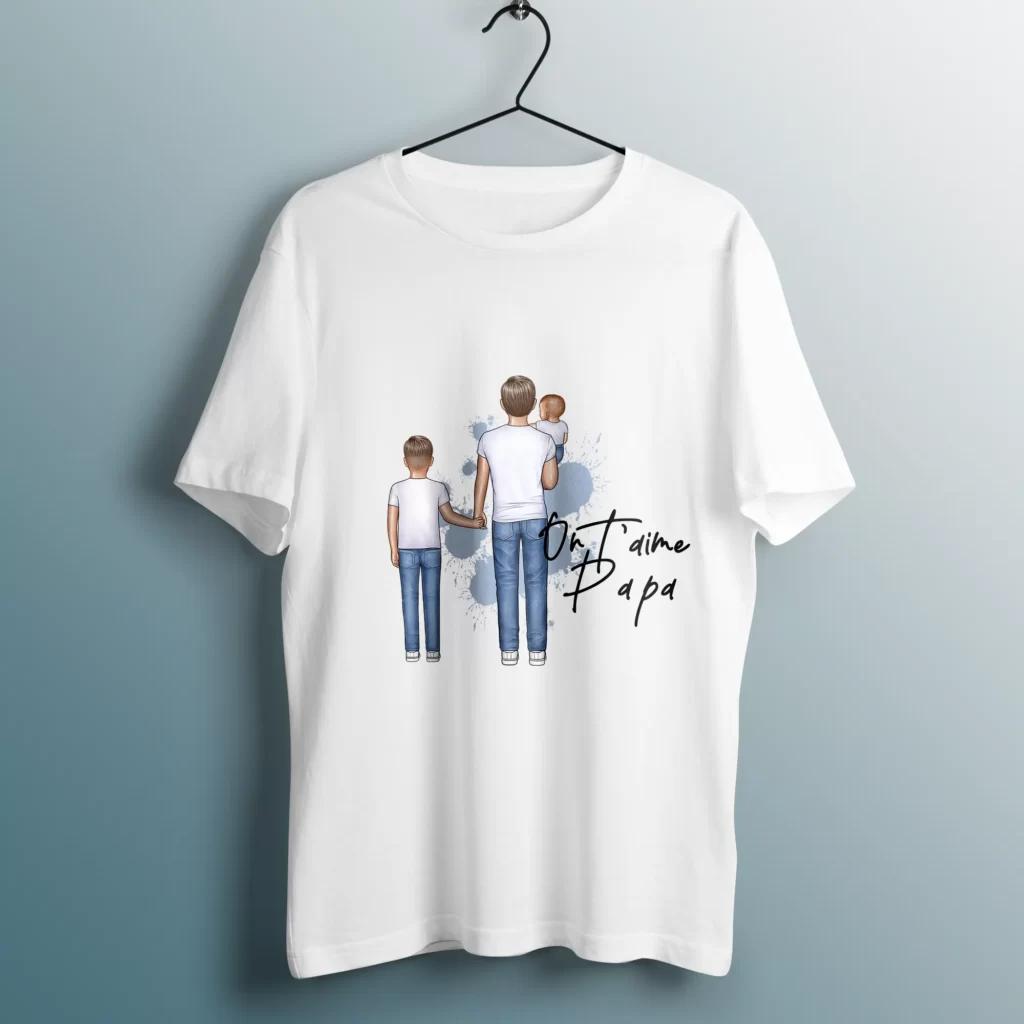 T-shirt personnalisé avec un motif de famille