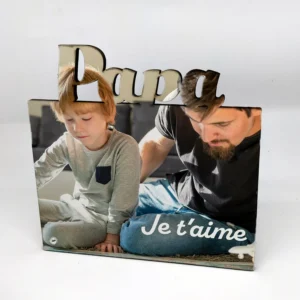 Cadre photo pour papa avec une photo d'un fils avec son père