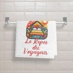 Serviette de toilette personnalisée brodée et imprimée